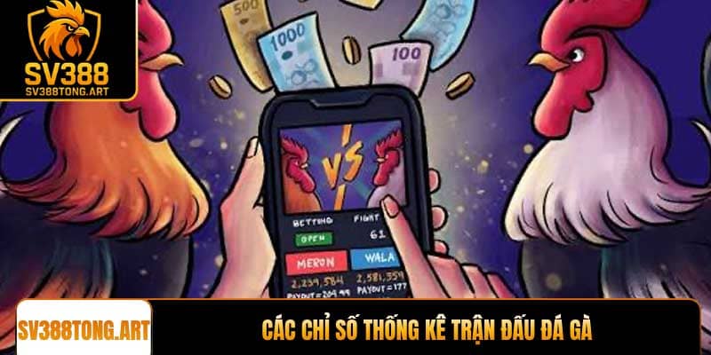 Các chỉ số thống kê trận đấu đá gà